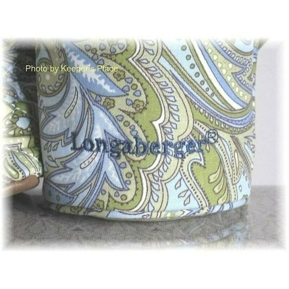 Rare Longaberger Blue Paisley Quilted Bag With Matching Bottle Cover Brand New - Picture 3 of 3